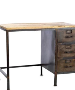 Nkuku Mansu Iron & Mango Wood Desk Home Office