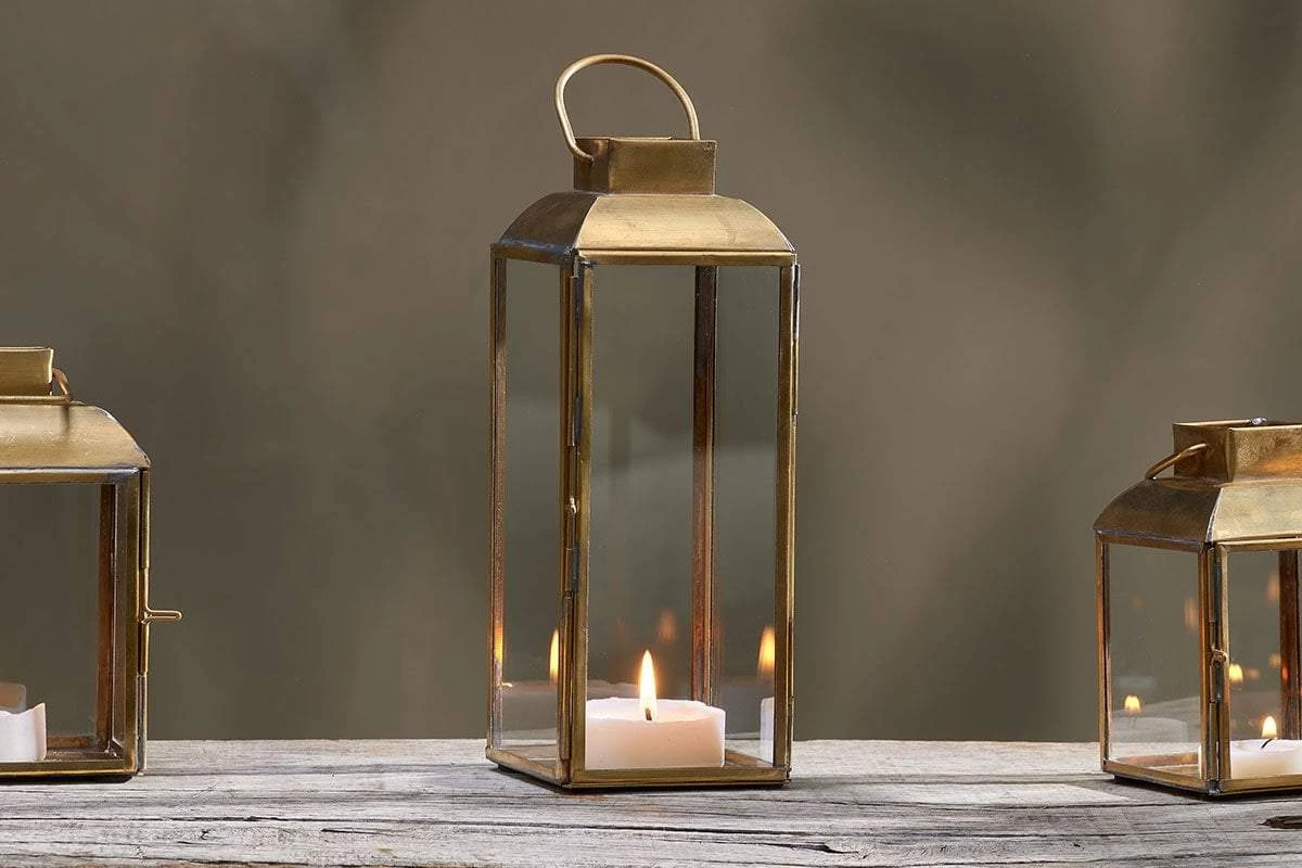 Nkuku Maro Brass Lantern - Tall Home Accessories 3 Nkuku Maro Brass Lantern - Tall Home Accessories