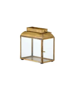 Nkuku Maro Brass Lantern - Wide Home Accessories