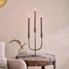 Nkuku Home Accessories Mbata Brass Candelabra - Antique Brass 2 Nkuku Home Accessories Mbata Brass Candelabra - Antique Brass