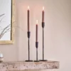Nkuku Mbata Brass Candlestick - Antique Black 2 Nkuku Mbata Brass Candlestick - Antique Black