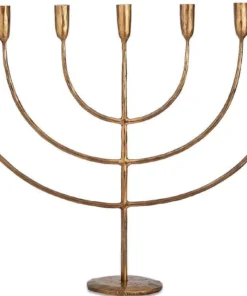 Nkuku Home Accessories Mbata Giant Brass Candelabra - Antique Brass