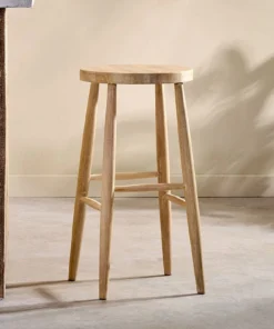 Nkuku New Arrivals Mengwi Round Bar Stool