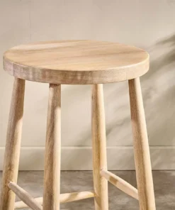 Nkuku New Arrivals Mengwi Round Bar Stool
