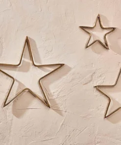 Nkuku Meru Brass Star - Antique Brass Home Accessories