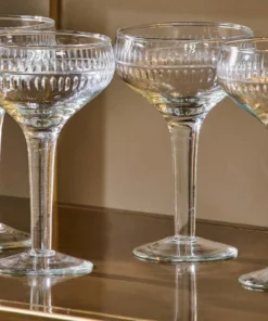 Nkuku Tableware Mila Champagne Glass - Clear (Set Of 4)