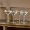 Nkuku Tableware Mila Champagne Glass - Clear (Set Of 4) 2 Nkuku Tableware Mila Champagne Glass - Clear (Set Of 4)