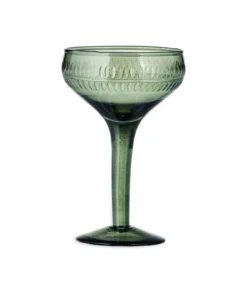 Nkuku Mila Champagne Glass - Dark Emerald (Set Of 4)