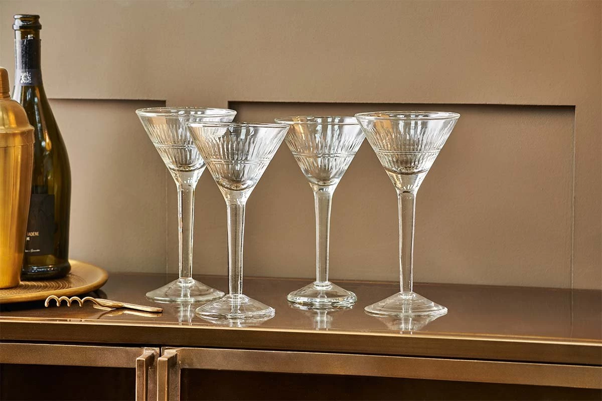 Nkuku Mila Cocktail Glass - Clear (Set Of 4) Tableware 3 Nkuku Mila Cocktail Glass - Clear (Set Of 4) Tableware