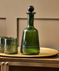 Nkuku Tableware Mila Decanter - Dark Emerald