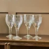 Nkuku Mila Wine Glass - Clear (Set Of 4) Tableware 1 Nkuku Mila Wine Glass - Clear (Set Of 4) Tableware
