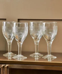 Nkuku Mila Wine Glass - Clear (Set Of 4) Tableware