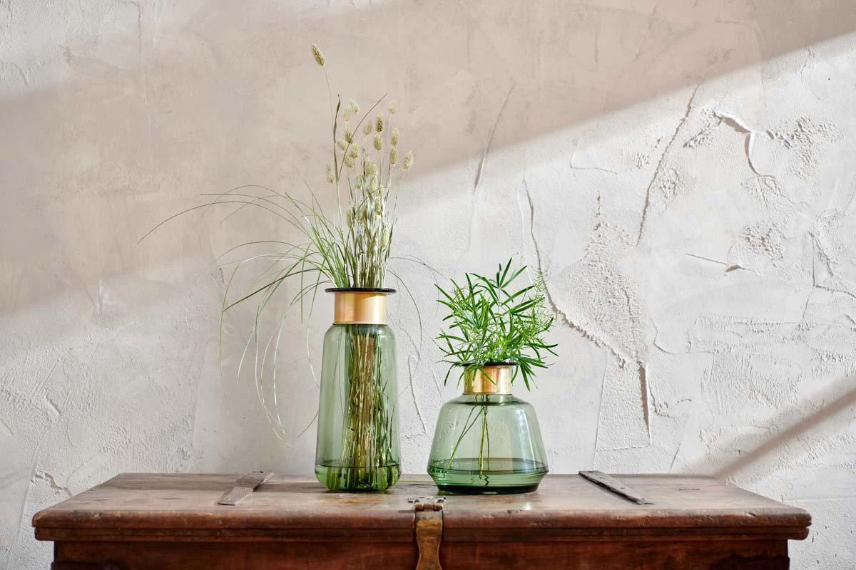 Nkuku Miza Glass Vase - Green 3 Nkuku Miza Glass Vase - Green