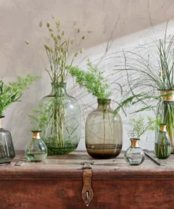 Nkuku Miza Glass Vase - Smoke