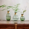 Nkuku Miza Mini Glass Vase - Green
