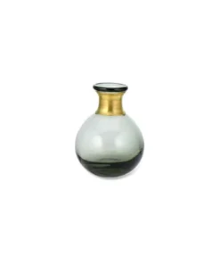 Nkuku Miza Mini Glass Vase - Smoke