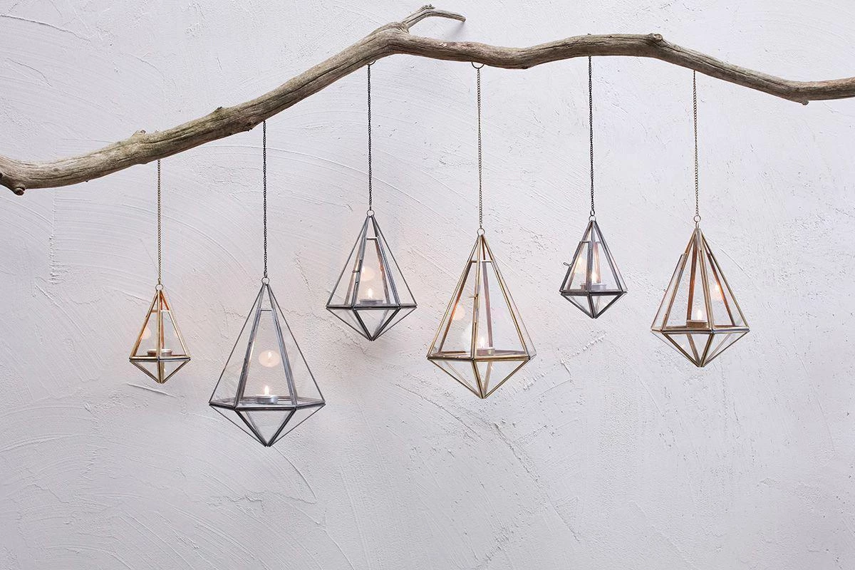 Nkuku Home Accessories Mokomo Hanging Lantern - Brass 4 Nkuku Home Accessories Mokomo Hanging Lantern - Brass