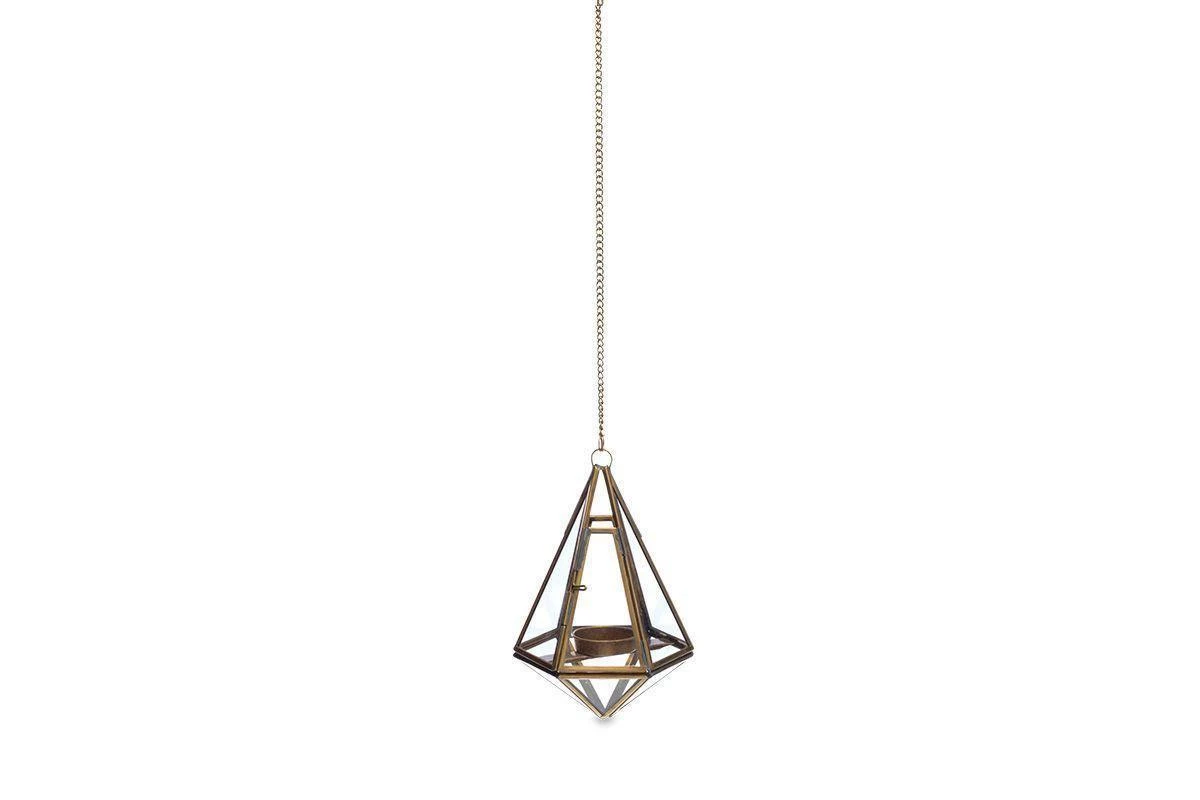 Nkuku Home Accessories Mokomo Hanging Lantern - Brass 6 Nkuku Home Accessories Mokomo Hanging Lantern - Brass