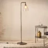 Nkuku New Arrivals Muturi Glass Floor Lamp - Aged Bronze
