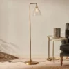 Nkuku Muturi Glass Floor Lamp - Antique Brass New Arrivals