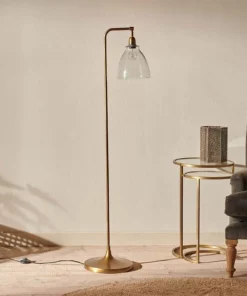 Nkuku Muturi Glass Floor Lamp - Antique Brass New Arrivals