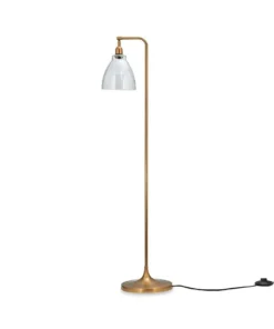 Nkuku Muturi Glass Floor Lamp - Antique Brass New Arrivals