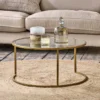 Nkuku Nakuru Iron & Glass Coffee Table - Brass Living Room 2 Nkuku Nakuru Iron & Glass Coffee Table - Brass Living Room