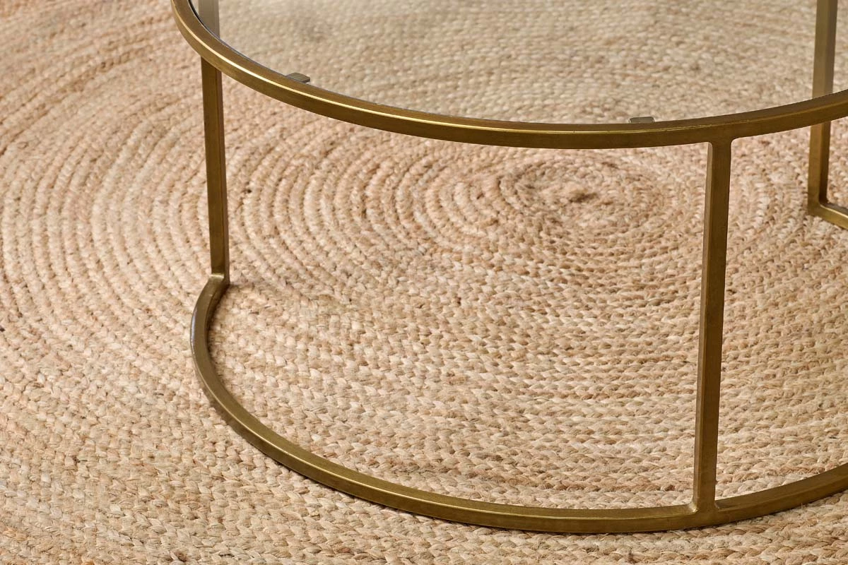 Nkuku Nakuru Iron & Glass Coffee Table - Brass Living Room 5 Nkuku Nakuru Iron & Glass Coffee Table - Brass Living Room