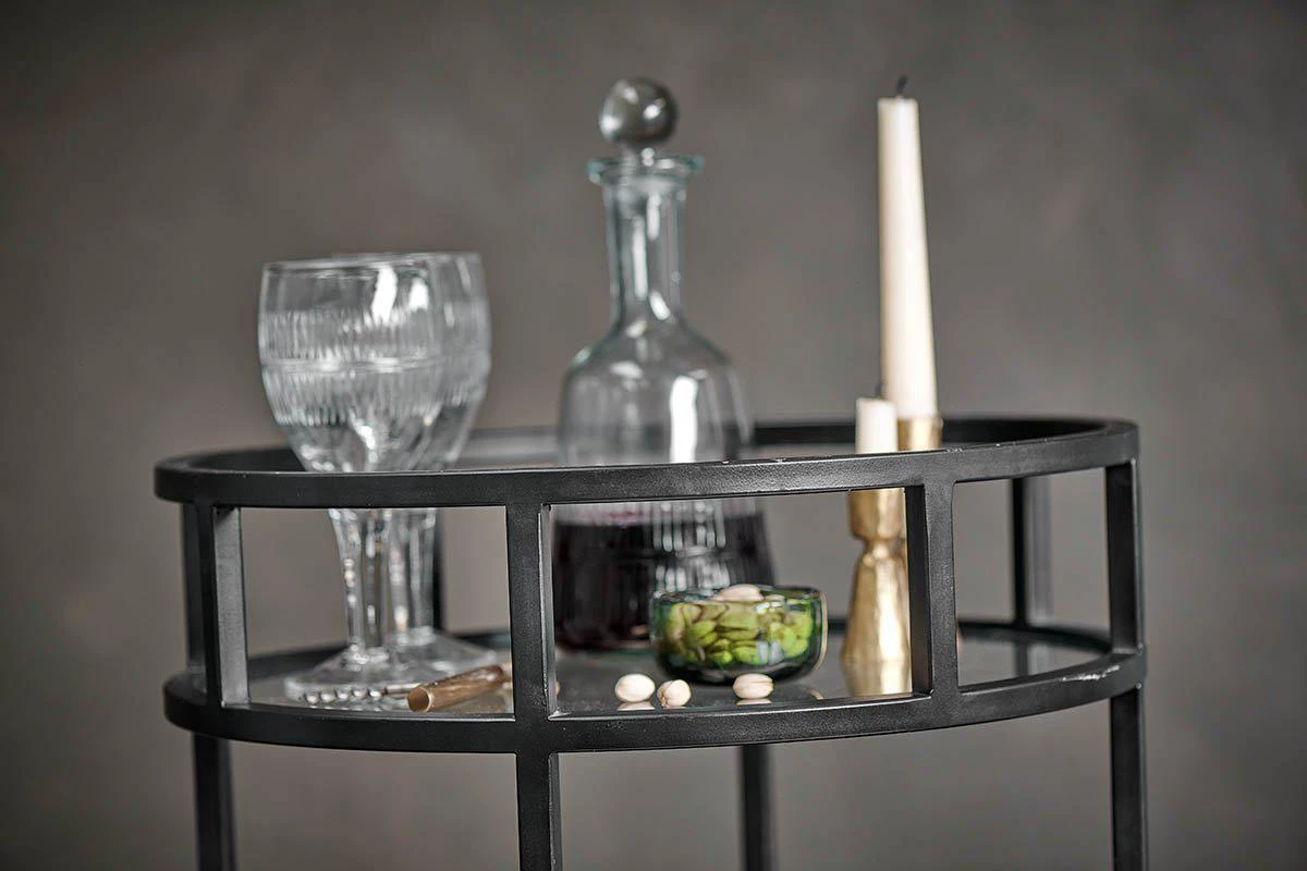 Nkuku Living Room Nakuru Iron & Glass Drinks Table 4 Nkuku Living Room Nakuru Iron & Glass Drinks Table