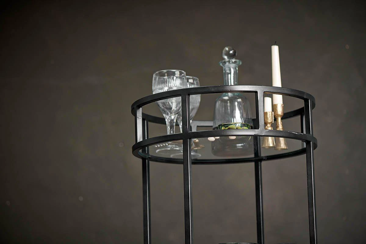 Nkuku Living Room Nakuru Iron & Glass Drinks Table 5 Nkuku Living Room Nakuru Iron & Glass Drinks Table