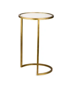 Nkuku Nakuru Iron & Glass Side Table Set - Brass