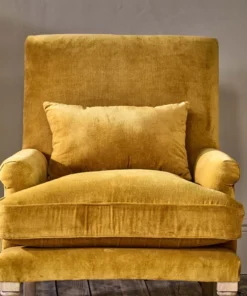 Nkuku Nalla Velvet Armchair - Ochre 12 Nkuku Nalla Velvet Armchair - Ochre