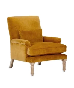 Nkuku Nalla Velvet Armchair - Ochre 16 Nkuku Nalla Velvet Armchair - Ochre