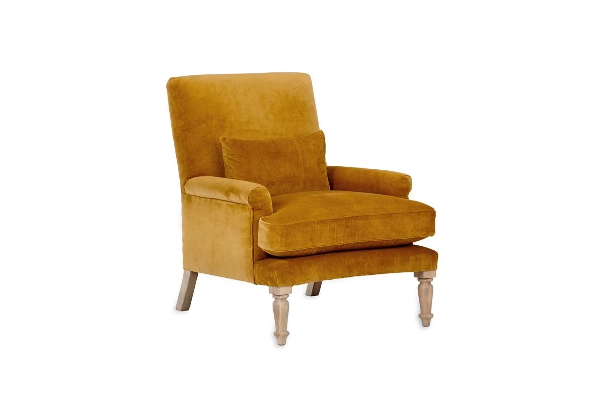 Nkuku Nalla Velvet Armchair - Ochre 9 Nkuku Nalla Velvet Armchair - Ochre