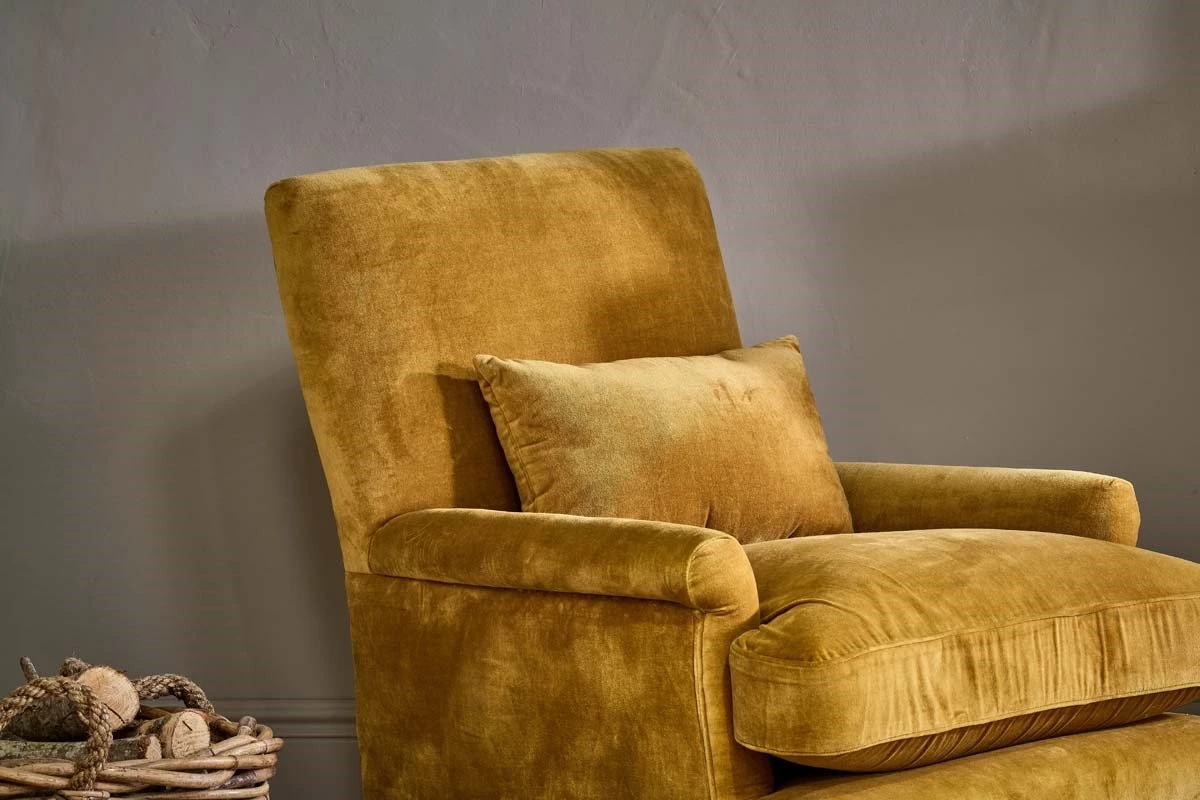 Nkuku Nalla Velvet Armchair - Ochre 6 Nkuku Nalla Velvet Armchair - Ochre