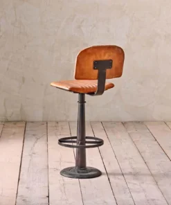 Nkuku Narwana Leather Bar Chair