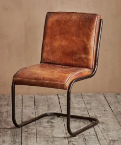 Nkuku Narwana Leather Desk Chair Home Office