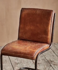 Nkuku Narwana Leather Desk Chair Home Office