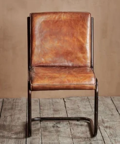 Nkuku Narwana Leather Desk Chair Home Office