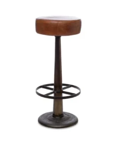 Nkuku Kitchen & Dining Room Narwana Leather Round Stool 11 Nkuku Kitchen & Dining Room Narwana Leather Round Stool