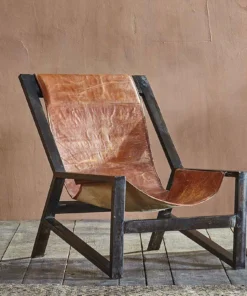 Nkuku Narwana Plain Leather Lounger