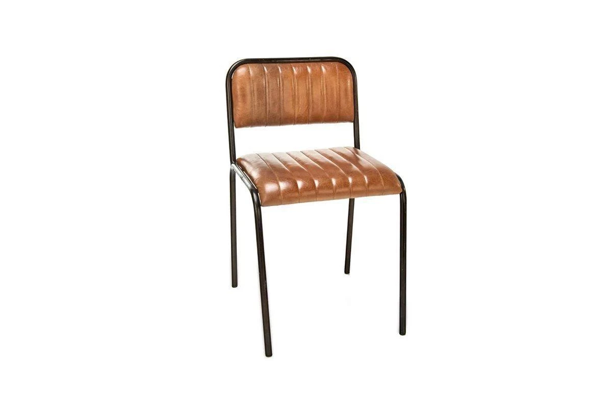 Nkuku Narwana Ribbed Leather Dining Chair 5 Nkuku Narwana Ribbed Leather Dining Chair
