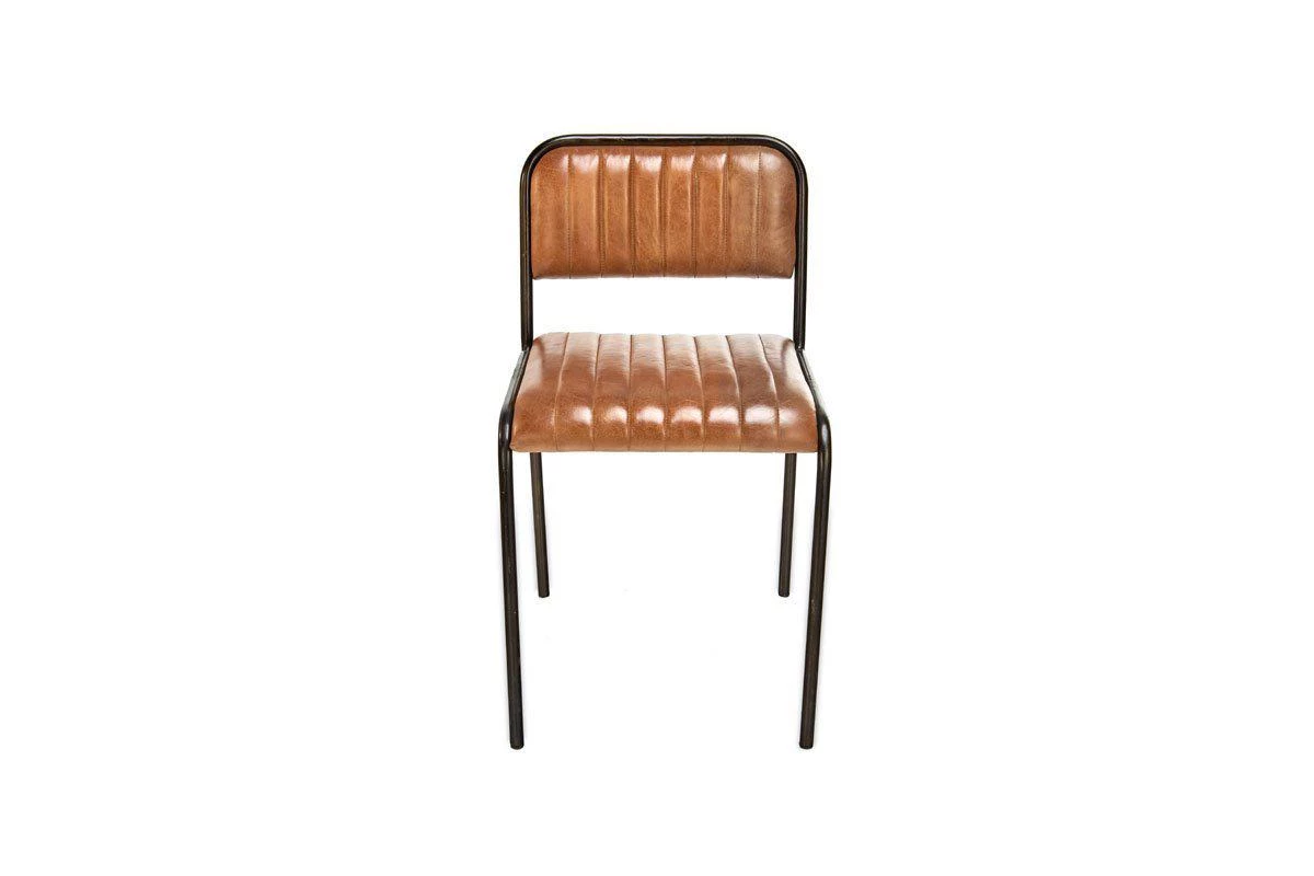 Nkuku Narwana Ribbed Leather Dining Chair 6 Nkuku Narwana Ribbed Leather Dining Chair