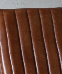 Nkuku Narwana Ribbed Leather Lounger
