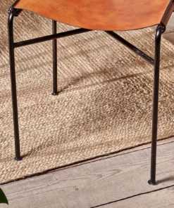 Nkuku Nirmi Leather Sling Back Bar Chair New Arrivals