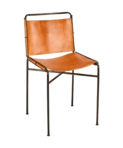 Nkuku New Arrivals Nirmi Leather Sling Back Dining Chair