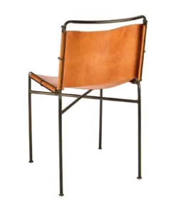Nkuku New Arrivals Nirmi Leather Sling Back Dining Chair
