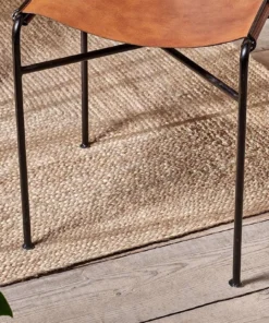 Nkuku New Arrivals Nirmi Leather Sling Back Dining Chair