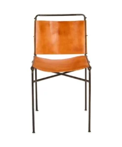 Nkuku New Arrivals Nirmi Leather Sling Back Dining Chair