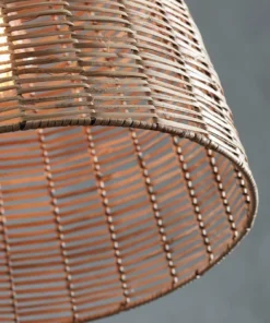 Nkuku Noko Natural Wicker Conical Pendant - Large